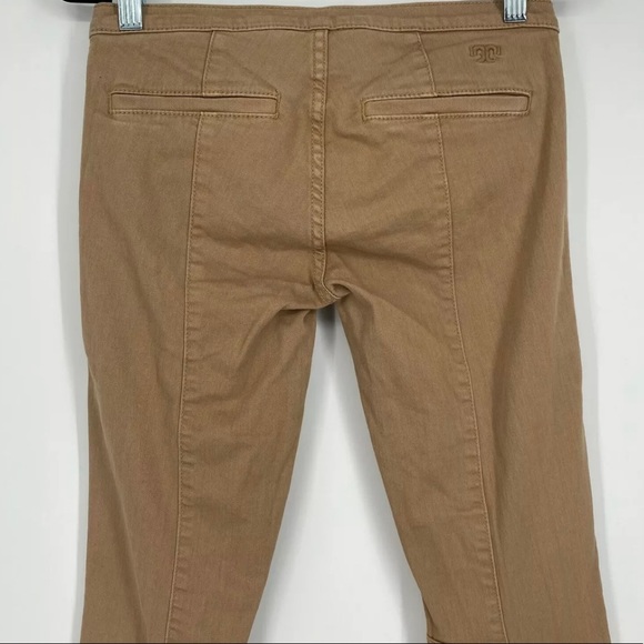 Tory Burch Riding Pants Women's Size 28 Low Rise Skinny Stretch Zip Pocket Brown - Picture 2 of 9